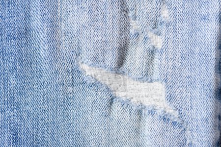 Photo for Close up shot of a blue colored jeans texture background. - Royalty Free Image