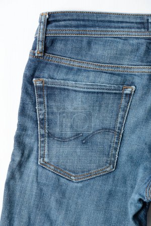 Photo for Close up shot back pocket of a blue jeans. - Royalty Free Image