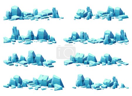 Téléchargez les illustrations : Blue ice crystal in cartoon style vector illustration isolated on white - en licence libre de droit