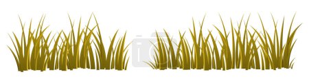 Ilustración de Dibujos animados hierba hojas colección vector ilustración aislado en blanco - Imagen libre de derechos