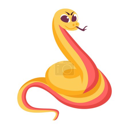 Ilustración de Ilustración aislada del vector de horóscopo chino bebé serpiente - Imagen libre de derechos