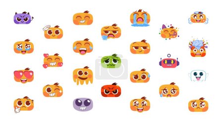vector emojis yellow Cute Illustration isolated