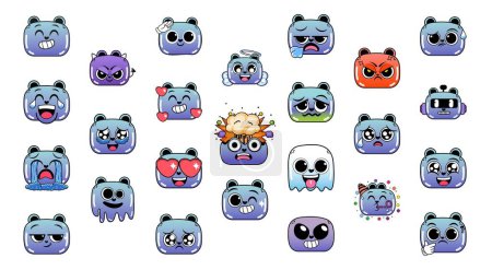 Ilustración de Vector emojis lindo oso ilustración aislado - Imagen libre de derechos