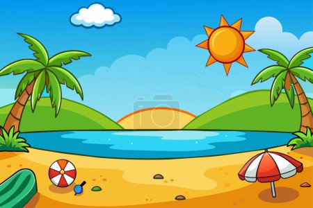 Illustration for Vector gradient summer background - Royalty Free Image