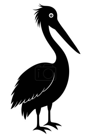 Illustration for Silhouette of a pelican - Royalty Free Image