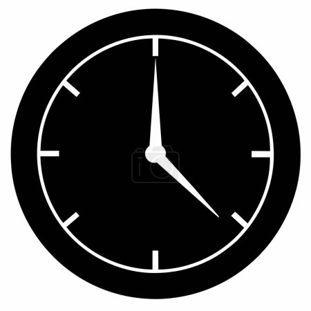 Illustration for A black and white clock face with no number - Royalty Free Image