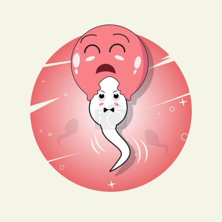 Illustration for Sperm and egg design vector illustration - Royalty Free Image