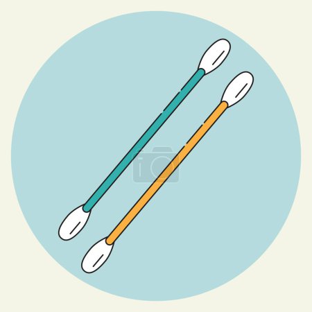 Illustration for Cotton bud icon vector illustration - Royalty Free Image
