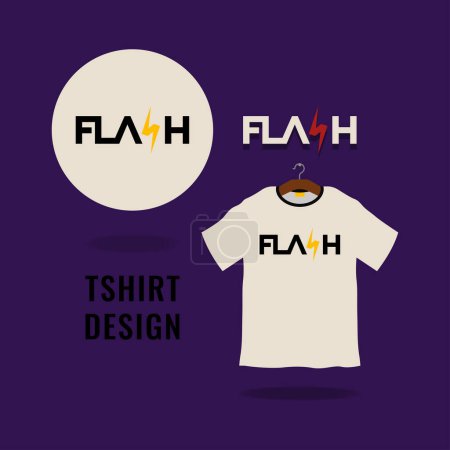 Téléchargez les illustrations : Flash typographie t-shirt design illustration vectorielle - en licence libre de droit
