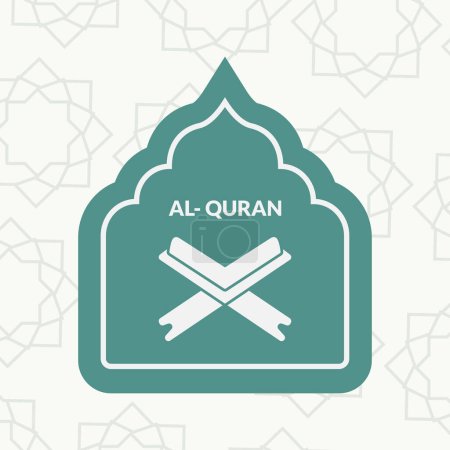 Ilustración de Recitar al quran icono vector ilustración - Imagen libre de derechos