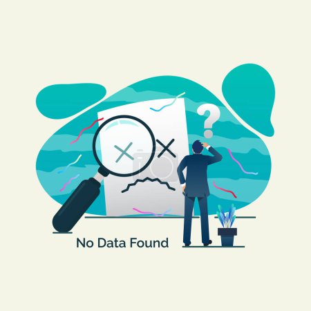 Ilustración de No se encontraron datos. Ilustración para sitios, ilustración vectorial de diseño de banner - Imagen libre de derechos