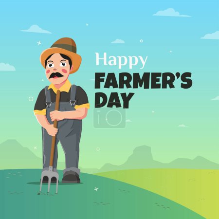 Illustration for Happy farmers day design vector illustration - Royalty Free Image