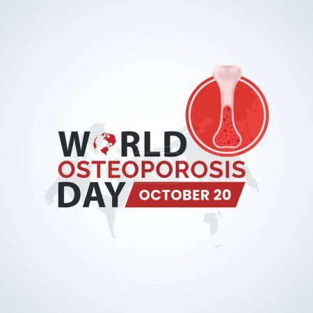 Illustration for World osteoporosis day banner vector - Royalty Free Image