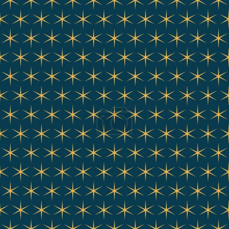 Foto de Patrón vectorial inconsútil con estrellas doradas geométricas - Imagen libre de derechos