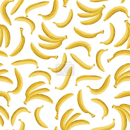 Foto de Patrón sin costura vectorial con plátanos orgánicos frescos. - Imagen libre de derechos