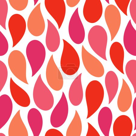 Foto de Patrón sin costura vectorial con medio corazón rosa y naranja - Imagen libre de derechos