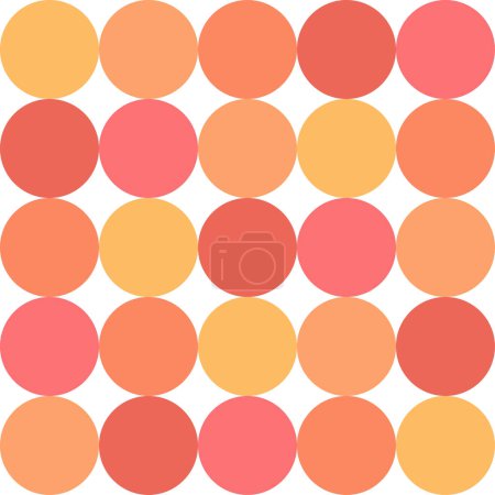 Foto de Patrón sin costura vectorial en estilo abstracto con círculos multicolores. Colores cálidos. - Imagen libre de derechos