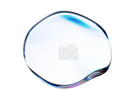 Foto de Diseño de fondo minimalista abstracto, círculo de vidrio ondulado, renderizado 3d - Imagen libre de derechos