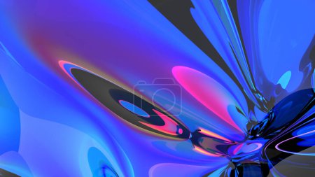 Foto de Renderizado 3d abstracto, diseño de fondo vibrante, ilustración colorida - Imagen libre de derechos