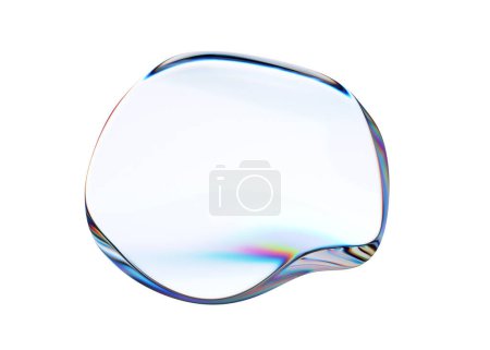 Foto de Diseño de fondo minimalista abstracto, círculo de vidrio ondulado, renderizado 3d - Imagen libre de derechos