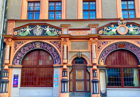 Téléchargez les photos : Façade d'un immeuble à Weimar - en image libre de droit