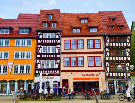 Téléchargez les photos : La charmante ville médiévale d'Erfurt en Allemagne - en image libre de droit
