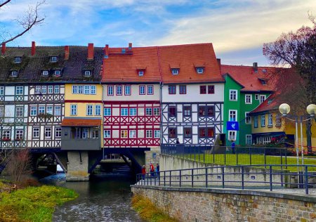 Téléchargez les photos : La charmante ville médiévale d'Erfurt en Allemagne - en image libre de droit