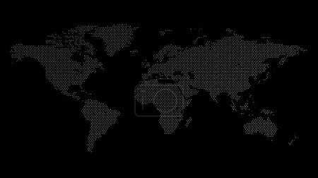 Foto de Mapa del mundo de partículas, puntos. Planeta digital Tierra. - Imagen libre de derechos
