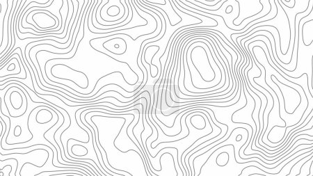 Fondo de líneas fractales. Mapa topográfico como fondo abstracto