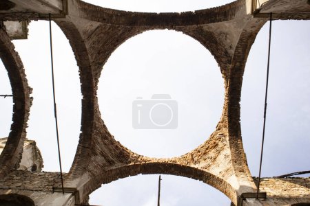 Hagios Georgios, Greek Orthodox Church's interior and roof destroyed.Osmaneli-Bilecik-Turkey