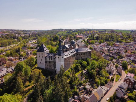 Schloss Mylau auf dem Hügel, vogtland sachsen deutschland