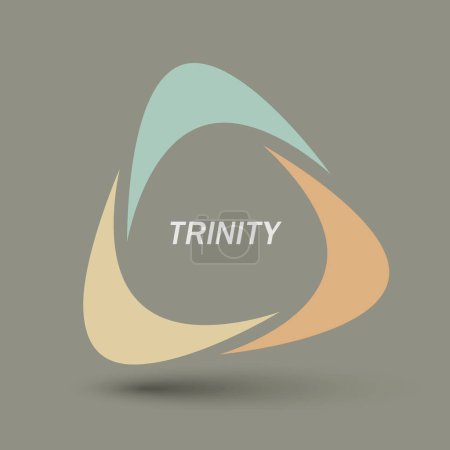 Téléchargez les photos : Élément de design Trinity logo. Icône vectorielle triangulaire couleur. - en image libre de droit