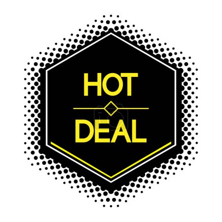 Téléchargez les photos : Hexagon demi-ton Hot Deal icône. - en image libre de droit