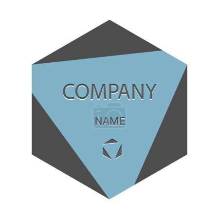 Foto de Elemento de diseño de logotipo hexagonal. Fachada del nombre de su empresa. - Imagen libre de derechos