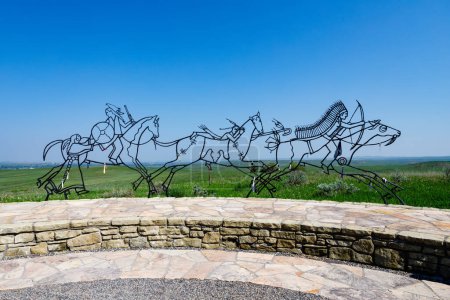 Photo for Little Bighorn Battlefield., MT, USA - May 19 2023: Indian Memorial to honor Native Americans killed at the Battle of Little Bighorn. - Royalty Free Image