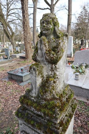 Téléchargez les photos : Angel figurine statue in the public cemetery - en image libre de droit