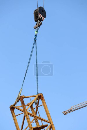 Photo for Part of the tower crane at the construction site - Royalty Free Image