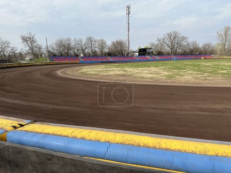 View of the motorcycle speedway track