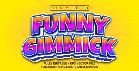 Illustration for Funny Gimmick Text Style Effect. Editable Graphic Text Template. - Royalty Free Image