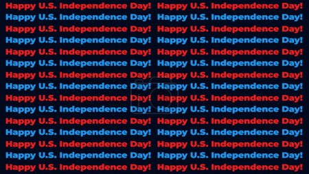 Patriotische Typografie feiert den 4. Juli in den Vereinigten Staaten