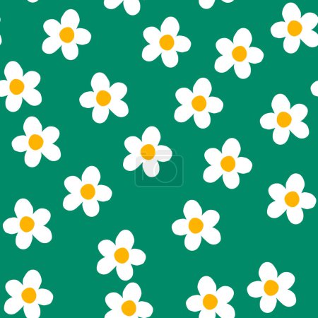 Foto de Patrón sin costuras con flores decorativas creativas en estilo escandinavo. Ideal para la tela, textil. Fondo vectorial. - Imagen libre de derechos