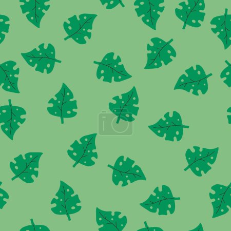 Foto de Patrón sin costuras con creativas hojas tropicales decorativas en estilo escandinavo. Ideal para la tela, textil. Fondo vectorial - Imagen libre de derechos
