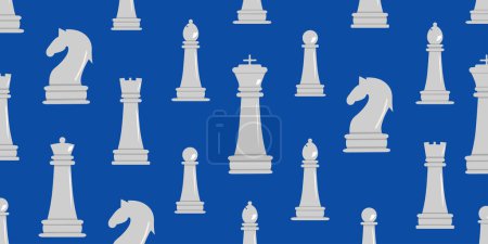 Schachfiguren-Muster im trendigen Stil.