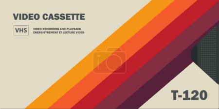Illustration for Old video cassette background. Old school and back to 90s concept background. - Royalty Free Image