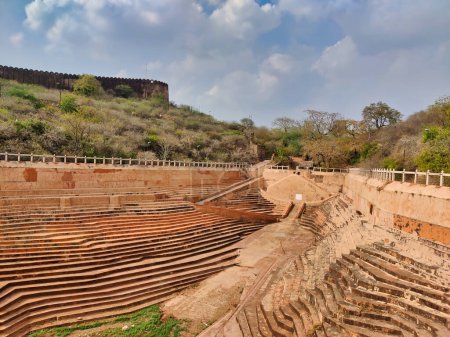 Photo for Jaipur, India Circa 2023: Picture of Bavadi at Nahargarh Fort shot during daylight - Royalty Free Image
