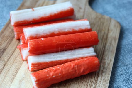 Photo for Close up of crab sticks on table . - Royalty Free Image