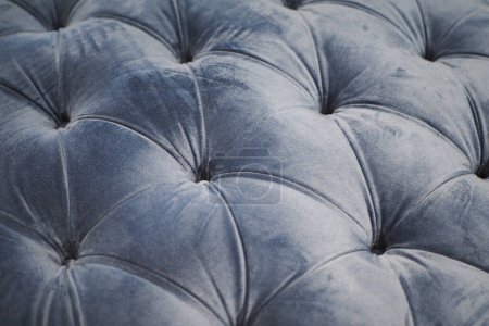 Photo for A texture of leather gray sofa with buttons , - Royalty Free Image