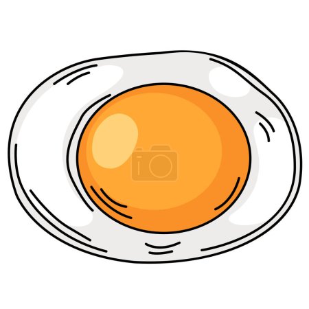 Illustration for Illustration of colorful yolk outline white on background vector - Royalty Free Image