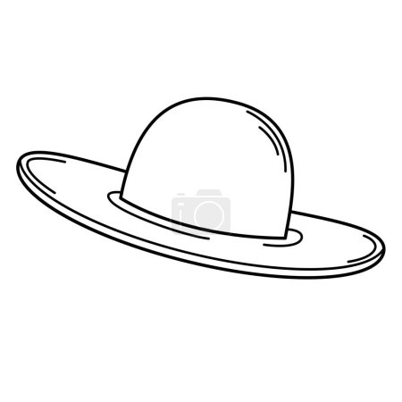 Illustration for Illustration of colorful hat outline white on background vector - Royalty Free Image