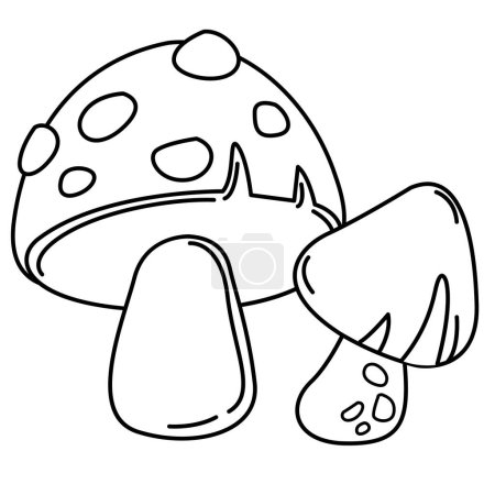 Ilustración de Ilustración de hongos dibujados a mano, vector - Imagen libre de derechos